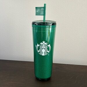NWT Starbucks Partner Exclusive Green Apron Hot/Cold Reusable Cup